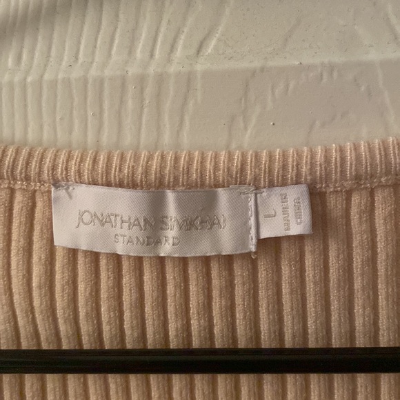 Jonathan Simkhai long sleeve ribbed top. NEVER WORN but I did take the tags off - Picture 3 of 4